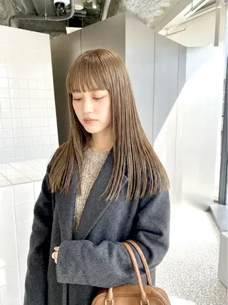 セミロング カラー イサミ カズヒロのヘアスタイル