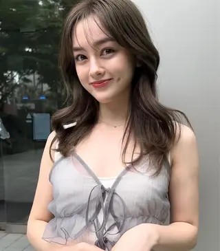 ミディアム 小林 彩音のヘアスタイル