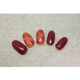 ネイル 痛ネイル/ワンホン/ フィルイン/長さだしのネイルデザイン