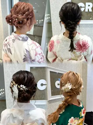 ヘアアレンジ 外人風ハイライト/ ブリーチなしカラーのヘアスタイル