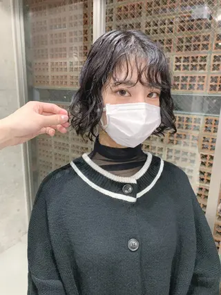 パーマ ボブパーマコテ巻き風 パーマNo1深江秀平のヘアスタイル