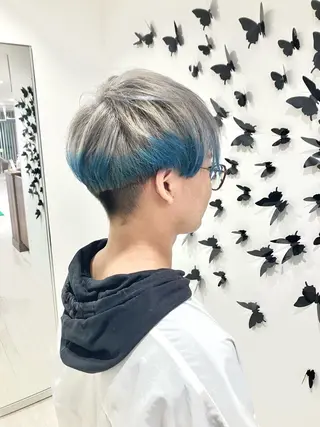 ショート メンズ Re:st所属・Miyavi/カラー ショートボブのヘアスタイル