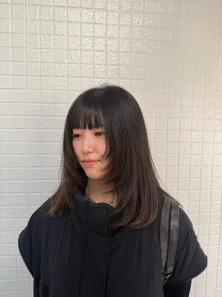 ミディアム 💖艶ダメージレス激 可愛カラーKAO💖のヘアスタイル