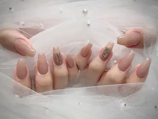 ネイル I-nailロング /ワンホン/キラキラのネイルデザイン