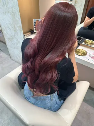 ロング カラー 店長/mao/ 前髪/顔周りカットのヘアスタイル