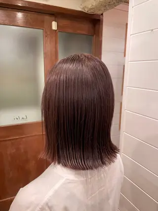 ミディアム ボブ/縮毛矯正/レイ ヤー♡Natsukiのヘアスタイル