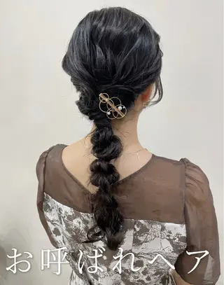 ロング ヘアアレンジ 韓国風パーマ/ヘア セット/店長みづきのヘアスタイル