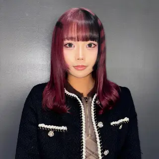 ミディアム カラー ★デザインカラー ハイトーン ももか★のヘアスタイル