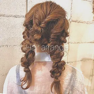 ロング ヘアアレンジ 𓅰なかがわ ふみな𓅯のヘアスタイル