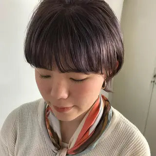 ショート カラー 🌱小顔ヘア/ボブ ミディアム/双葉🌱のヘアスタイル