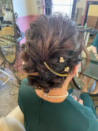 ミディアム カラー パーマ ヘアアレンジ メンズ 表参道Lise おおいしおりのヘアスタイル