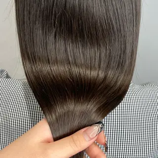 ロング カラー 酸性ストレート・ メンズ  三原 楊子のヘアスタイル