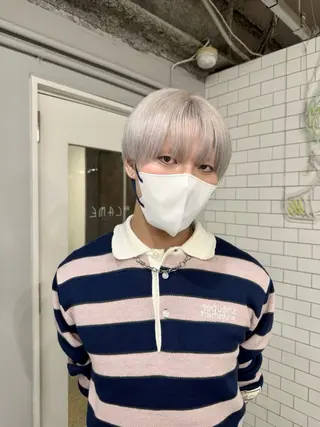 ショート カラー パーマ ヘアアレンジ ブリーチカラーLAME 心斎橋 ブリーチ/ケアブリーチ/ブリーチなしダブルカラー所属・中山 綺笑のヘアスタイル