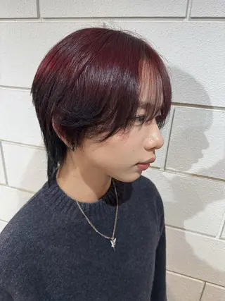 ミディアム 透け感/ハイトーン/ レイヤー/小山田のヘアスタイル