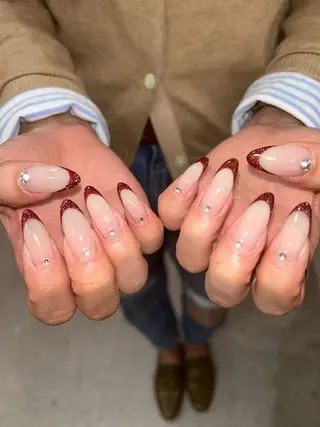 ネイル 韓国ネイル🤍 イワサキ　リコ🍒のネイルデザイン