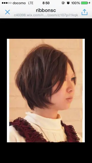 ショート リボンズシー 釘嶋のヘアスタイル