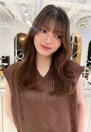 ロング カラー 【韓国ヘア×透明感 カラー】笹谷 莉未のヘアスタイル
