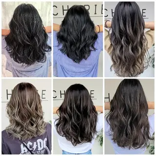 ロング カラー cherie所属・バレイヤージュ/ ハイライト/大内格のヘアスタイル