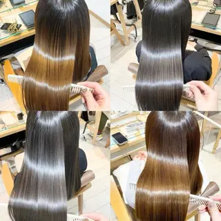 ロング カラー パーマ ヘアアレンジ マツエク・マツパ まろやかベージュ／ 大上なおみのヘアスタイル