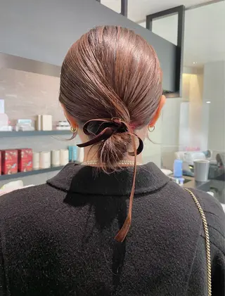 ミディアム ヘアアレンジ ダブルカラー🦖 /髪質改善⚡️しおりのヘアスタイル