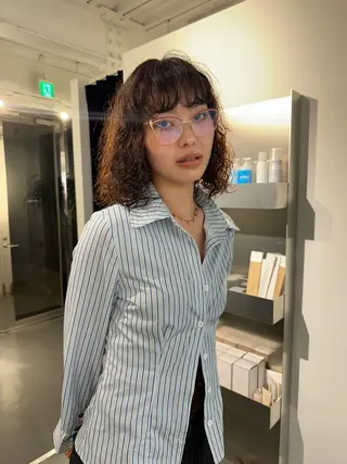 セミロング パーマ お悩み解決パーマ hana🩰のヘアスタイル