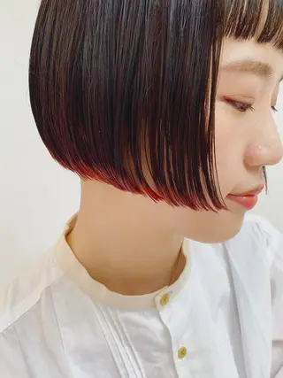 ミディアム カラー パーマ CEINE OURのヘアスタイル