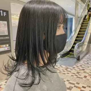 ミディアム カラー パーマ ヘアアレンジ メンズ 🍀髪質改善 ケアカラーrootsのヘアスタイル