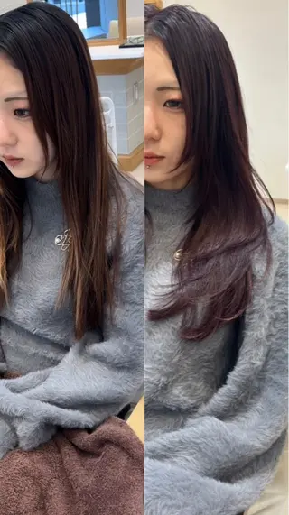 ロング カラー ミタニ/髪質改善 /レイヤーカットのヘアスタイル