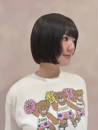 ミディアム 有岡 陽菜のヘアスタイル