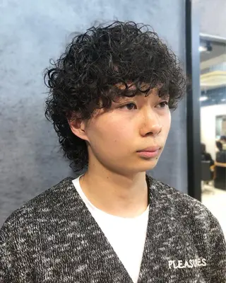 パーマ ヘアアレンジ メンズ ainico+所属・メンズ特化✂️栗原 侑也のヘアスタイル