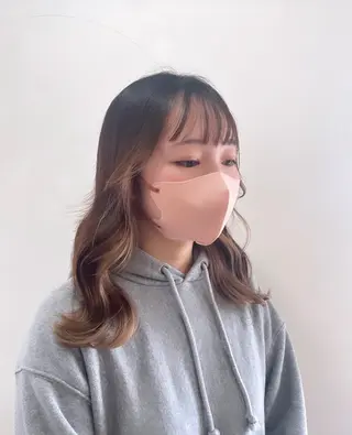 ミディアム mopa所属・mopa_kaede 暖色カラー/ロングのヘアスタイル