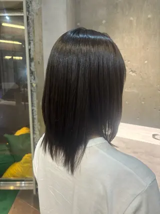 ミディアム パーマ パーマ、ストレート 🫧ちひろ🫧のヘアスタイル