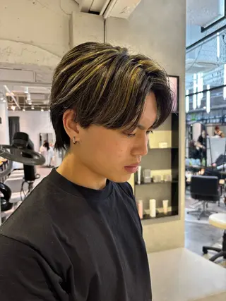 カラー メンズ メンズパーマ/ メッシュ📍ユリのヘアスタイル