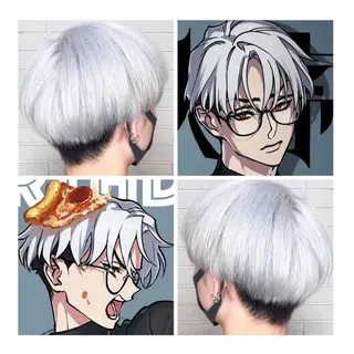 ショート カラー GARU-ガル-所属・TSUNO🦖 派手髪/オタク美容師のヘアスタイル