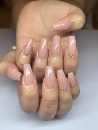 セミロング ネイル 長さ出し専門 nynaのネイルデザイン