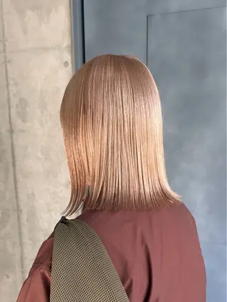 ミディアム カラー 色落ち綺麗透明感カラ /ボブ/ナカツヒカルのヘアスタイル