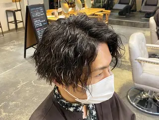 セミロング パーマ メンズパーマ特化/ 町田甲陽✨のヘアスタイル