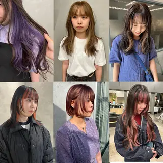 ミディアム カラー パーマ ヘアアレンジ viewstokyo所属・mana 暖色カラーカットのヘアスタイル