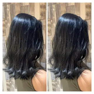 セミロング カラー 髪質改善艶髪 ℍ𝔸ℝ𝕌𝕂𝔸のヘアスタイル