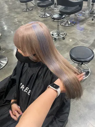 ロング カラー ハイトーン 横浜💞ミオのヘアスタイル
