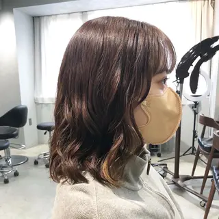 ミディアム パーマ 【arc】Ruri コテ巻き風パーマのヘアスタイル