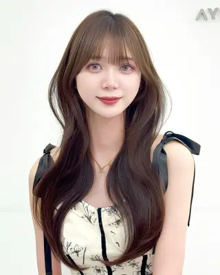 ロング カラー 韓国ヘア　紗希 🦋のヘアスタイル