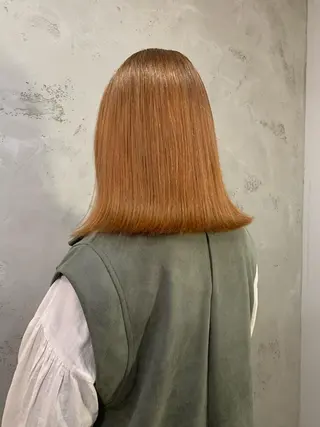 ミディアム カラー ハッシュカット/ MAYAのヘアスタイル