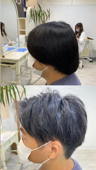 メンズ ⭐️透明感カラー/ パーマ⭐️宮野翔のヘアスタイル