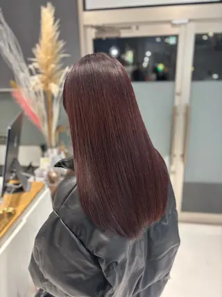 ロング MANA艶髪 暖色カラー/髪質改善のヘアスタイル