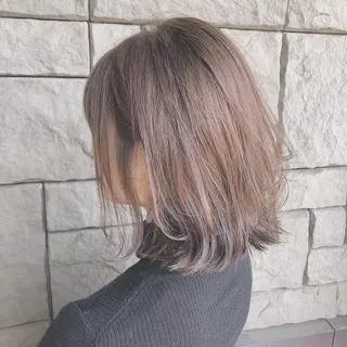 ミディアム カラー 店長/mao/ 前髪/顔周りカットのヘアスタイル