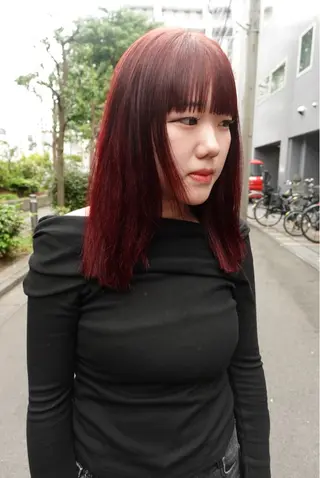 ミディアム ✨ブリーチ/顔周り レイヤー¦YUKA✨のヘアスタイル