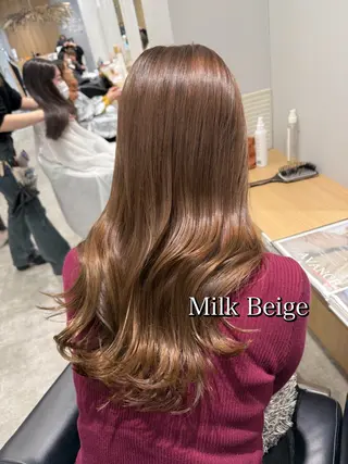 セミロング カラー 透明感🫧/ブリーチ /永田　汰伊智のヘアスタイル