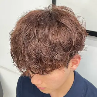 ショート パーマ メンズ メンズパーマ/波巻き 新潟/万代/夏芽🎀のヘアスタイル