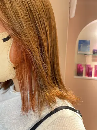 ミディアム マホ/日吉/髪質改善 /レイヤー/ガーリーのヘアスタイル